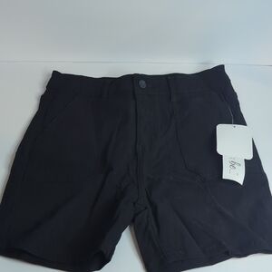 Just Be Women's Black Flat Front Shorts